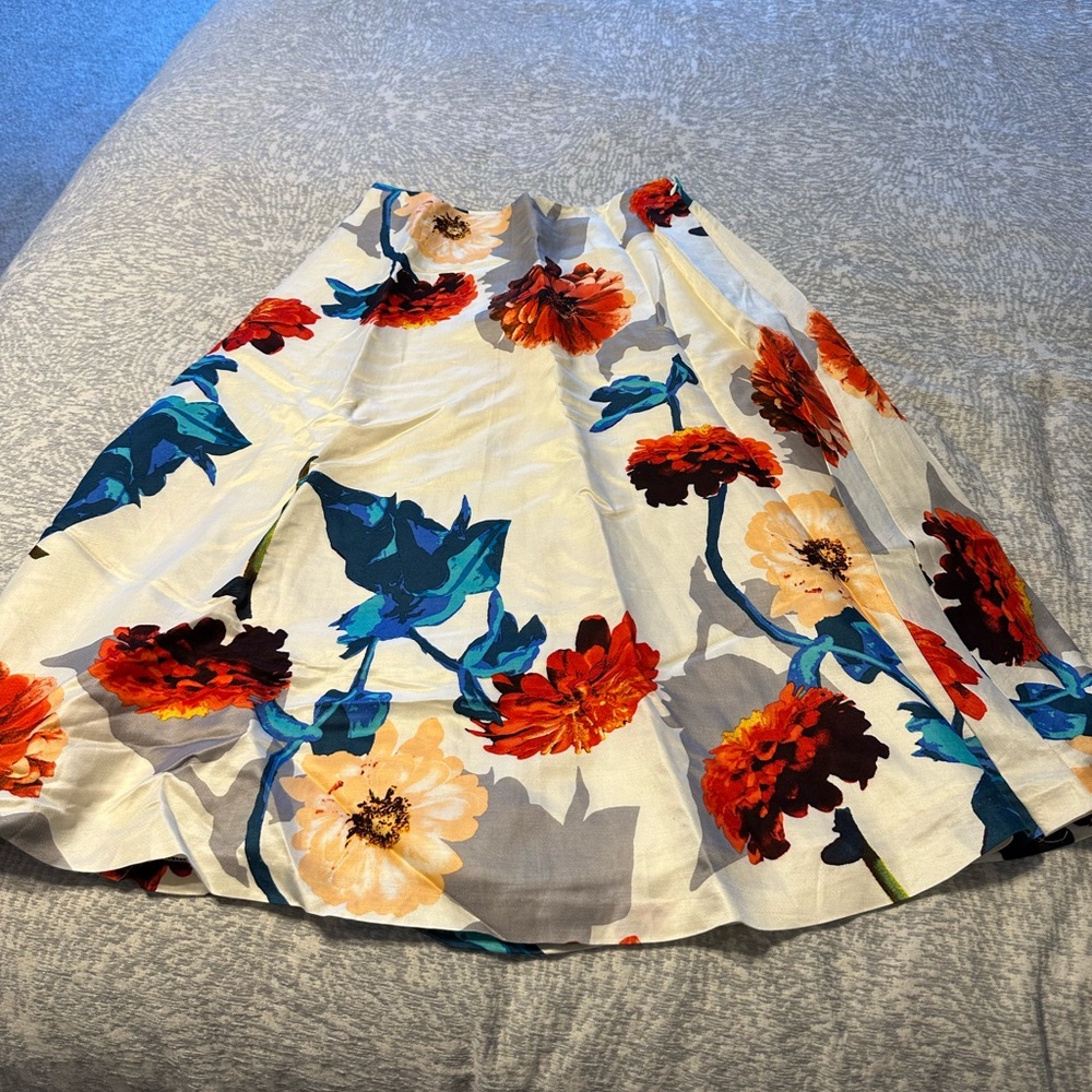 Banana Republic A-Line Skirt with Bold Floral Design
